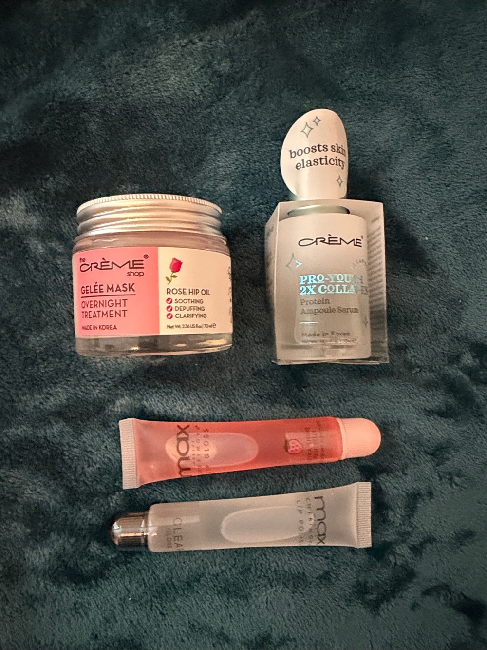 Crème Shop Rose Hip Oil Gelee Mask & Pro-You 2X Colla Serum Set - Pink & White